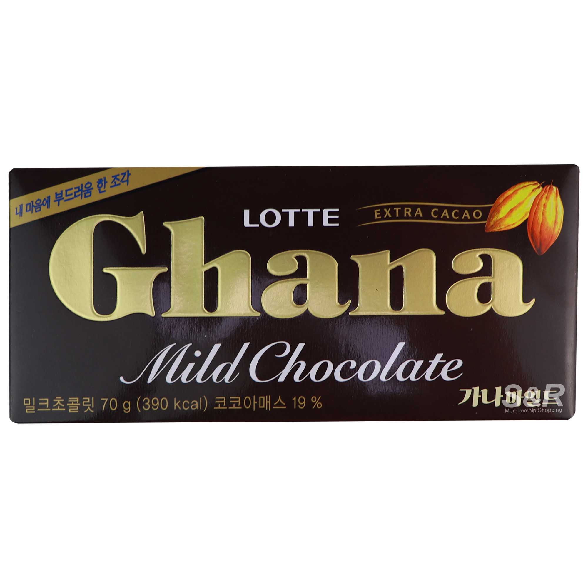Lotte Ghana Mild Chocolate 70g Lotte Ghana Mild Chocolate 70g